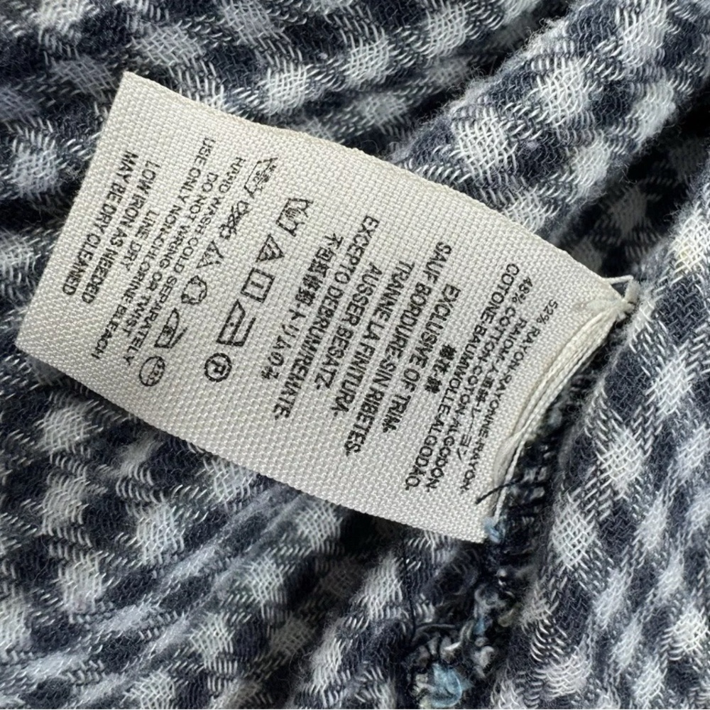 FREE PEOPLE❤️Come On Over, plaid oversized tunic, button down,raw hem,SZ XS,NWOT - Picture 7 of 10